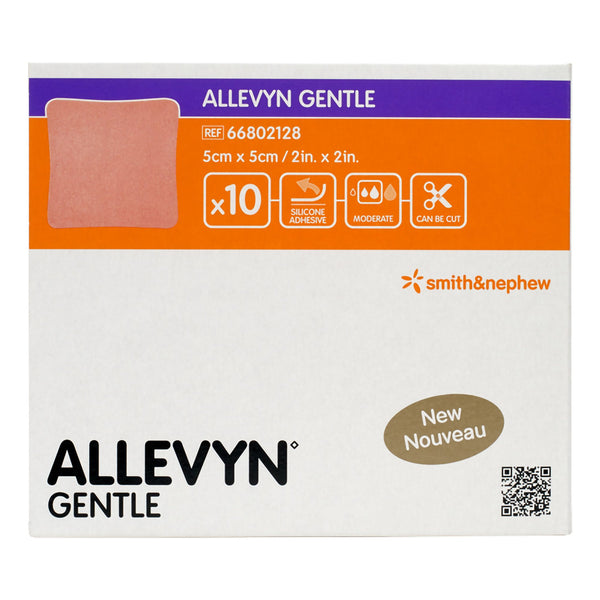 Allevyn Gentle Foam Dressing 2 X 2 Inch Without Border Film Backing Silicone Adhesive Square Sterile (1158718_EA) 1/EA
