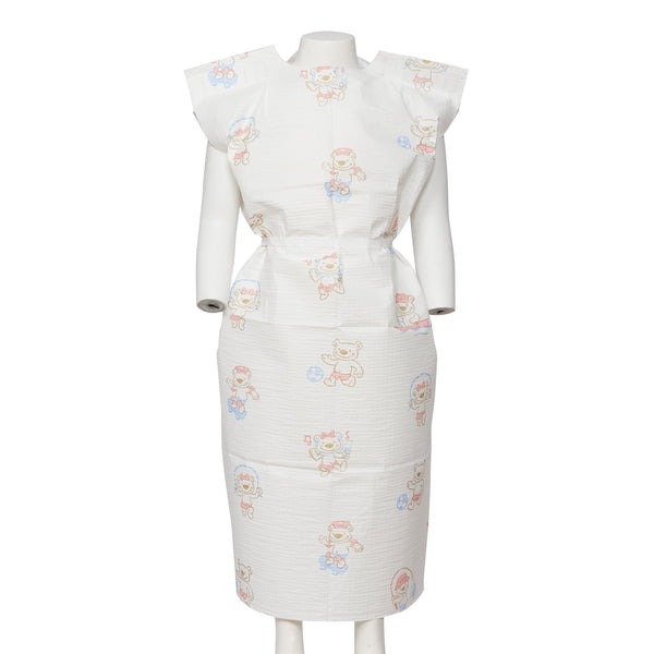 Graham Medical Products Patient Exam Gown Child Size Kid Design (Activity Bears® Print) Disposable (236131_CS) 50/CS