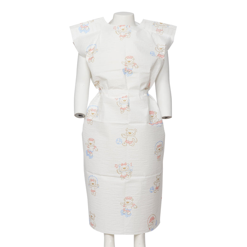 Graham Medical Products Patient Exam Gown Child Size Kid Design (Activity Bears® Print) Disposable (236131_CS) 50/CS