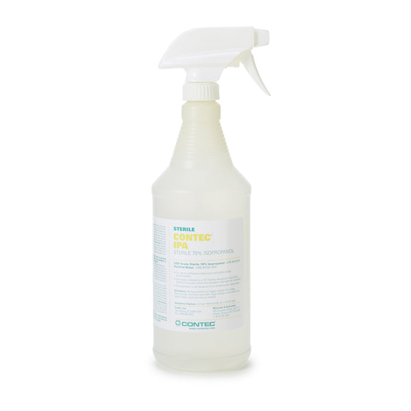 Contec® Sterile 70% IPA Surface Disinfectant Cleaner Alcohol Based Trigger Spray Liquid 32 oz. Bottle Alcohol Scent Sterile (885444_CS) 12/CS