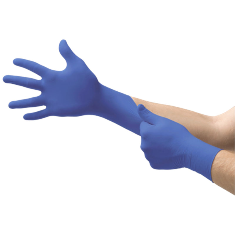Micro-Touch® Micro-Thin Exam Glove Medium NonSterile Nitrile Standard Cuff Length Textured Fingertips Blue Not Rated (895546_BX) 300/BX