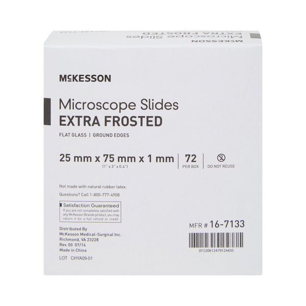 McKesson Microscope Slide 1 X 3 Inch X 1 mm Extra-Frosted End (464499_CS) 20/CS