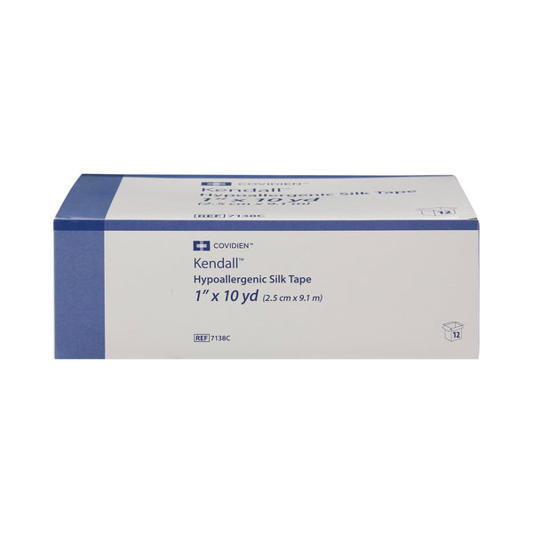Kendall™ Hypoallergenic Silk Hypoallergenic Medical Tape White 1 Inch X 10 Yard Silk-Like Cloth NonSterile (696201_EA) 1/EA