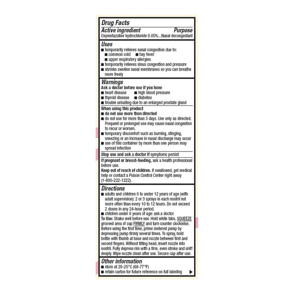 Foster & Thrive™ Sinus Relief 0.05% Strength Nasal Spray 1 oz. (1238963_EA) 1/EA