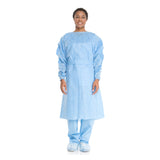 Halyard Tri-Layer Protective Procedure Gown X-Large Blue NonSterile AAMI Level 2 Disposable (683687_PK) 10/PK