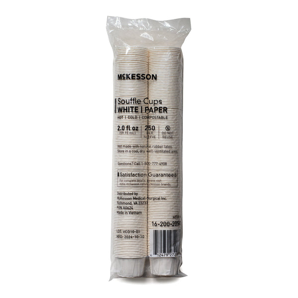 McKesson Souffle Cup 2 oz. White Paper Disposable (1251881_CS) 5000/CS