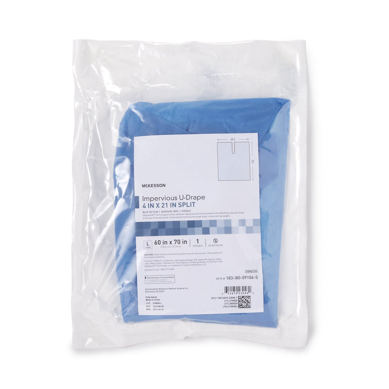 McKesson Orthopedic Drape Impervious U-Drape 60 W X 70 L Inch Sterile (1101275_PK) 1/PK