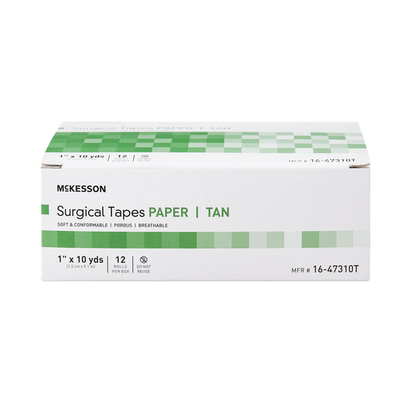 McKesson Medical Tape Tan 1 Inch X 10 Yard Paper NonSterile (1055584_CS) 144/CS