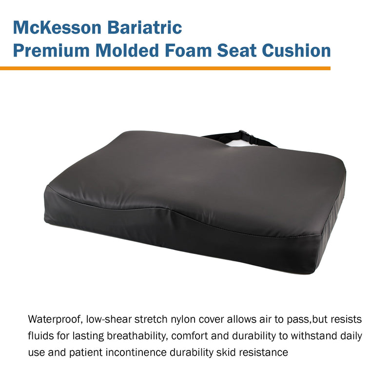 McKesson Contoured Seat Cushion 24 W X 18 L X 3 D Inch Molded Foam (1065587_EA) 1/EA