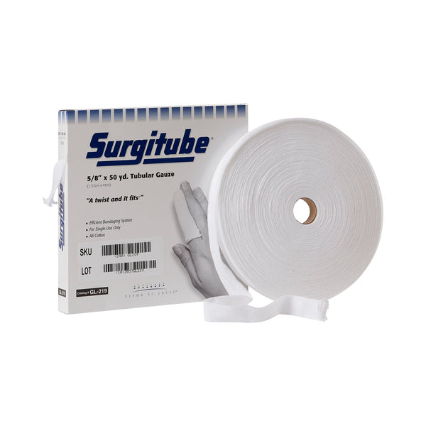 Surgitube® Tubular Retainer Dressing Cotton 5/8 Inch X 50 Yard Size 1 White Small Finger / Toe NonSterile (197356_EA) 1/EA