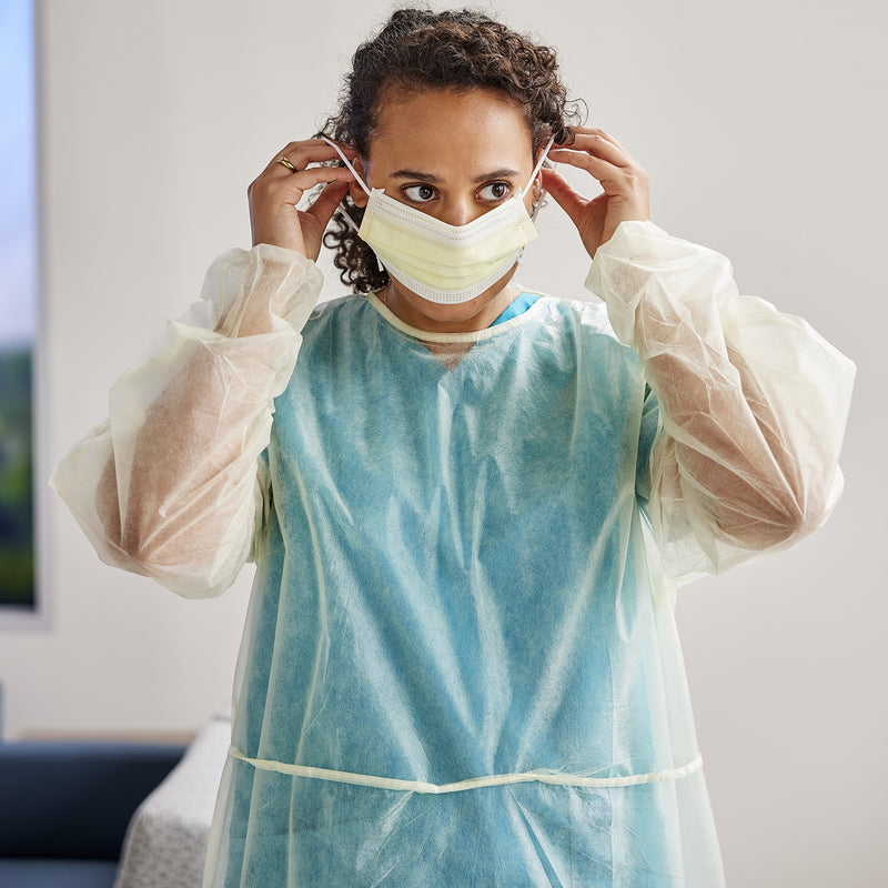 Cardinal Health™ Protective Procedure Gown One Size Fits Most Yellow NonSterile Not Rated Disposable (466476_PK) 1/PK
