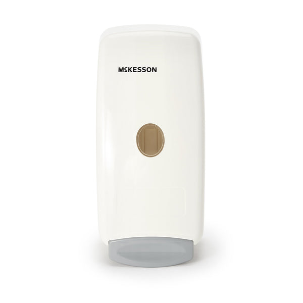 McKesson Hand Hygiene Dispenser White Plastic Manual Push 1000 mL Wall Mount (957992_EA) 1/EA