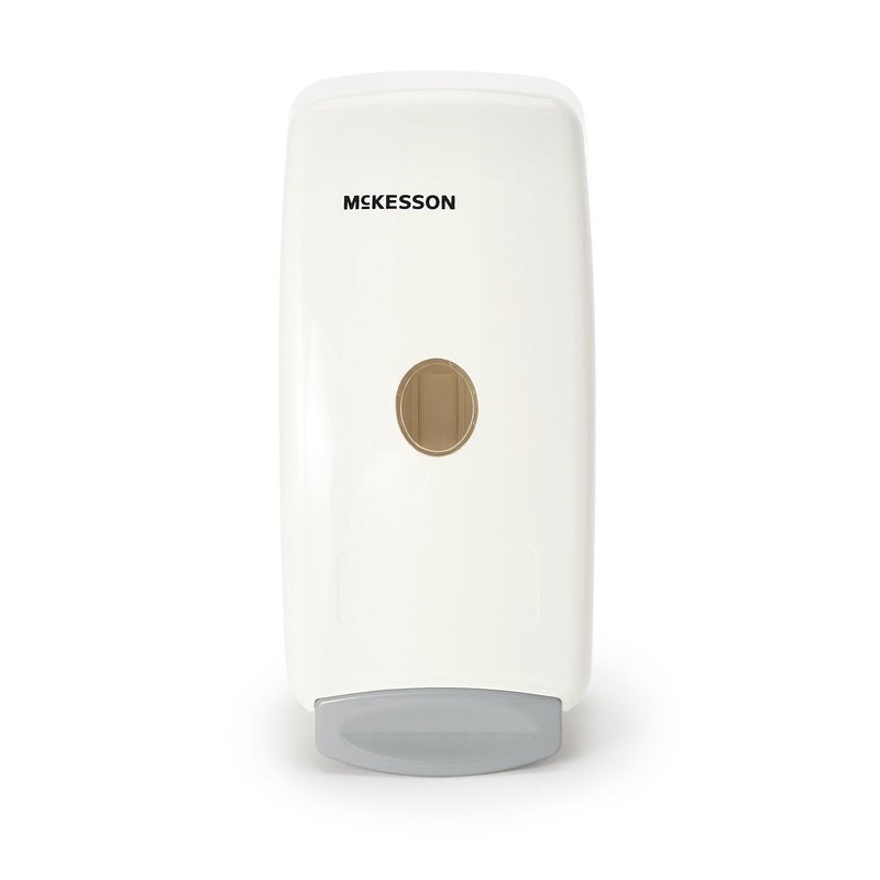 McKesson Hand Hygiene Dispenser White Plastic Manual Push 1000 mL Wall Mount (957992_EA) 1/EA