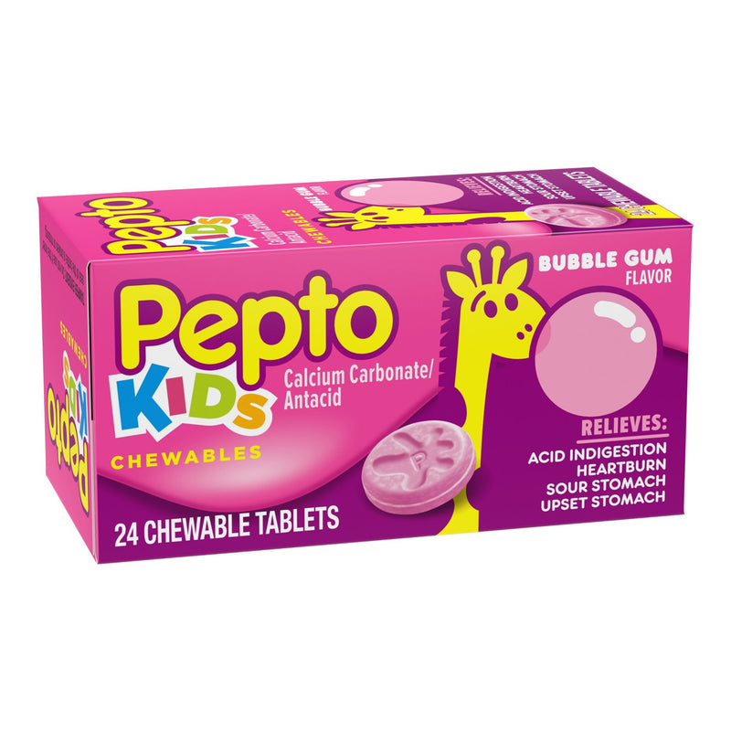 Children's Pepto® Antacid 400 mg Strength Chewable Tablet 24 per Box (783574_BX) 24/BX
