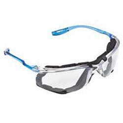 3M™ CCS Protective Eyewear, Clear Polycarbonate Lens, Anti-Fog, Clear Plastic Frame, Light Blue Temple (247-11872-00000-20) 20 EA / CA