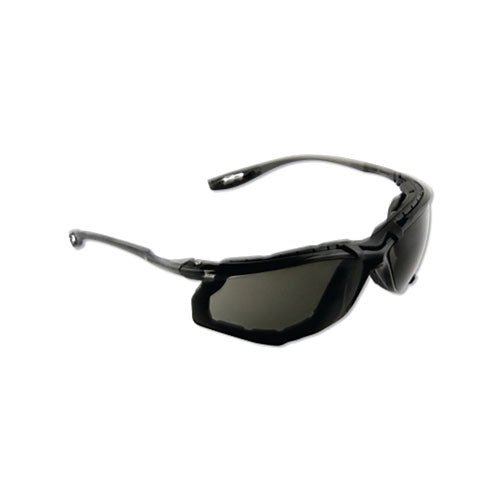 3M™ CCS Protective Eyewear, Gray Polycarbonate Lens, Anti-Fog, Clear Plastic Frame, Light Blue Temple (247-11873-00000-20) 20 EA / CA
