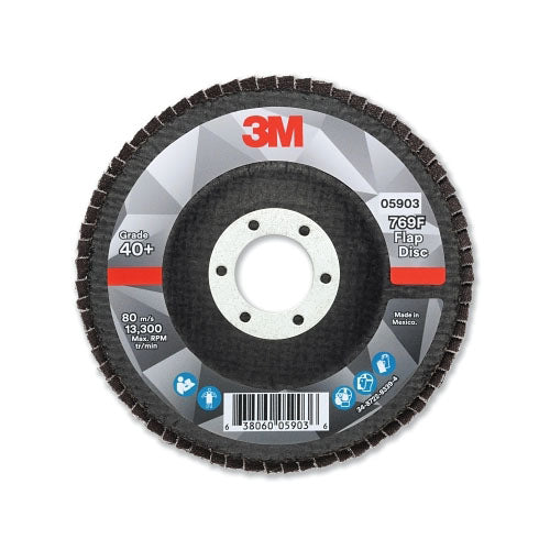 3M™ Flap Disc, 4.5 in x 7/8 in, 769F T27, 40+ Grit (405-638060-05903) 10 EA / CA