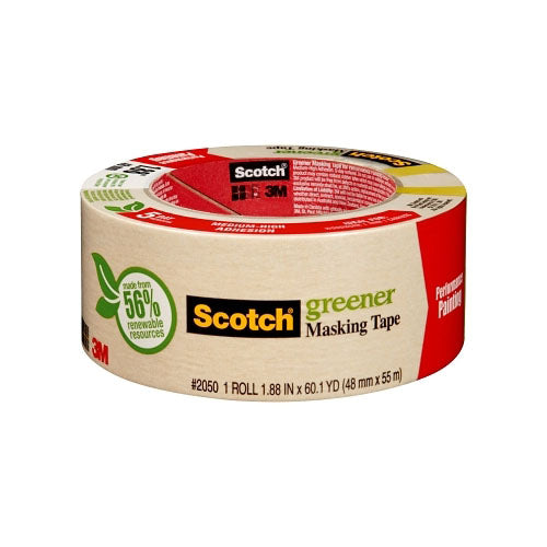 3M™ Scotch® 2050 Greener Masking Tape, 1.88 in x 60.1 yd, Beige (405-021200-05620) 1 Roll