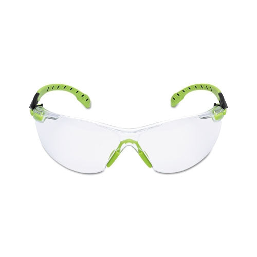 3M™ Solus™ 1000 Series Protective Eyewear, Clear Lens, Polycarbonate, Anti-Fog, Anti-Scratch, Green/Black Frame (247-S1201SGAF) 20 EA / CA