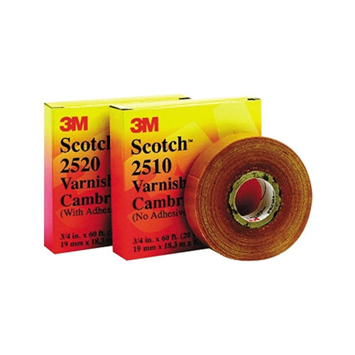 3M™ Varnished Cambric Tape 2520, 3/4 in x 60 ft, Yellow (500-048367) 1 Roll