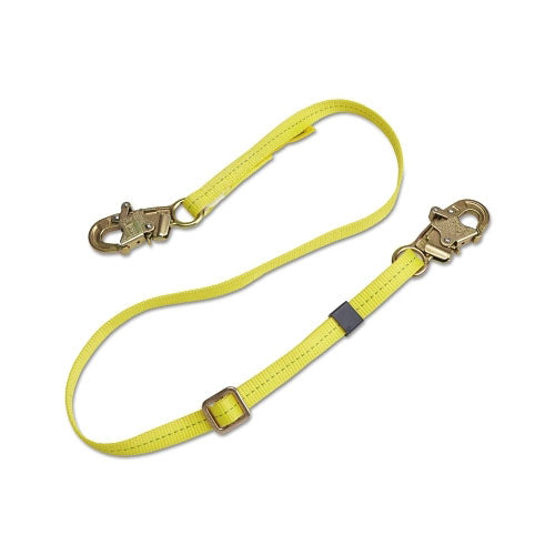 3M™ Web Adjustable Positioning Lanyard, 6ft, Snap Hook Connection, 310lb Cap, Yellow (098-1231016) Each