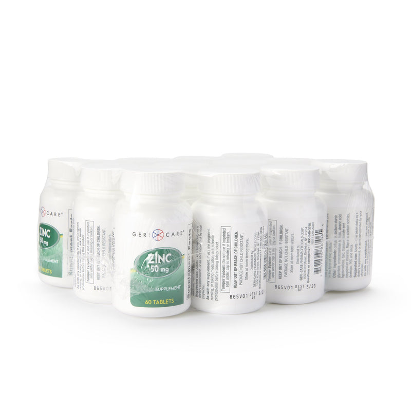 Geri-Care® Mineral Supplement Zinc Sulfate 50 mg Strength Tablet 60 per Bottle (852555_BT) 1/BT