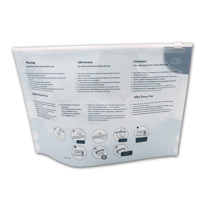 Ameda Clean Ease Microwaveable Steam Sanitizing Bags For Breast Pump Parts (1177700_EA) 1/EA