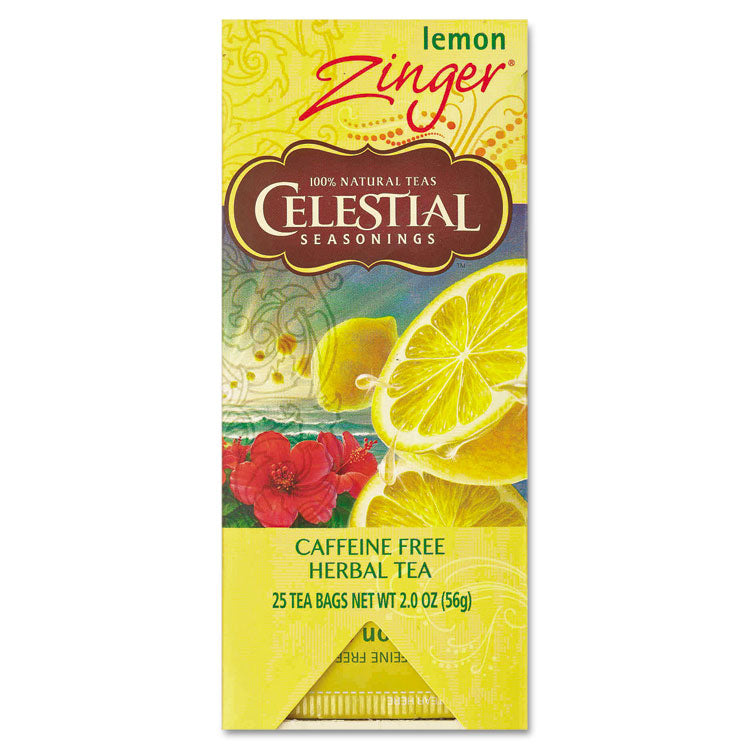 Celestial Seasonings® Tea, Herbal Lemon Zinger, 25/Box (CST031010) Box of 25