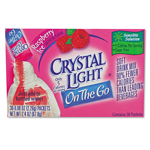 Crystal Light® Flavored Drink Mix, Raspberry Ice, 30 .08oz Packets/Box (CRY79800) Box of 30