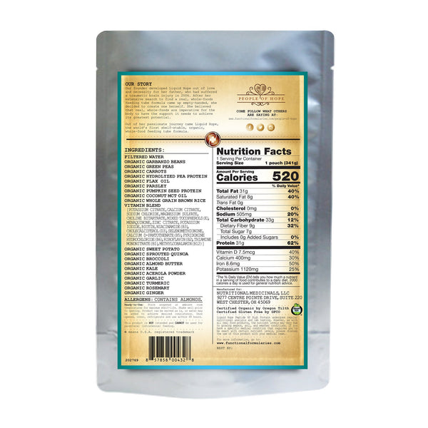 Liquid Hope® Peptide HP Formula Oral Supplement Unflavored Liquid 12 oz. Pouch (1204910_CS) 24/CS