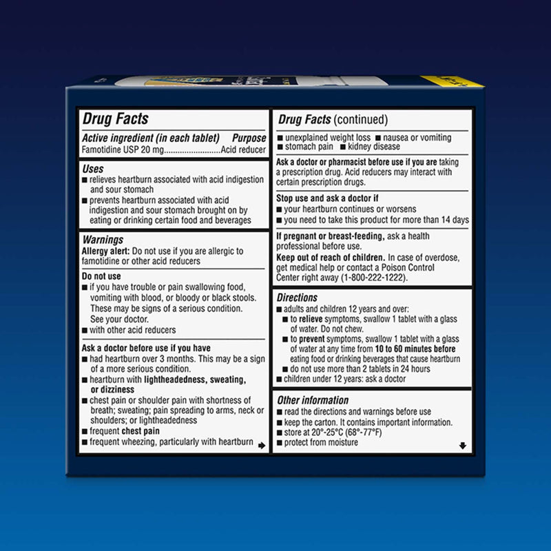 Zantac 360°® Maximum Strength Antacid 20 mg Strength Tablet 50 per Bottle (1230702_BT) 1/BT