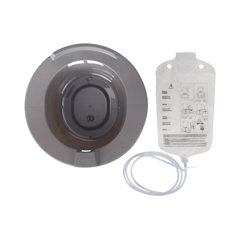 McKesson Sitz Bath Round Graphite Plastic 2000 mL Bag Graduated, 500 mL Increments up to 2000 mL (1028137_EA) 1/EA