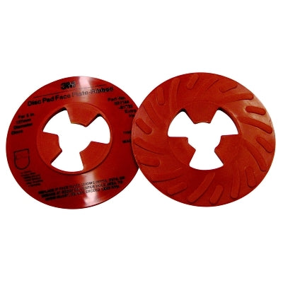 3M™ Disc Pad Face Plate, Ribbed Retainer Nut, 5 in dia, Extra Hard, Red (405-051144-81732) Each