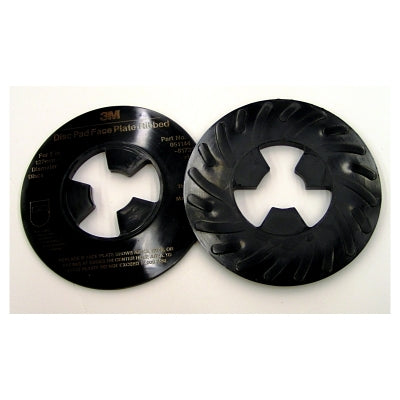 3M™ Disc Pad Face Plates, 5 in Dia, Hard, Black (405-051144-81733) Each