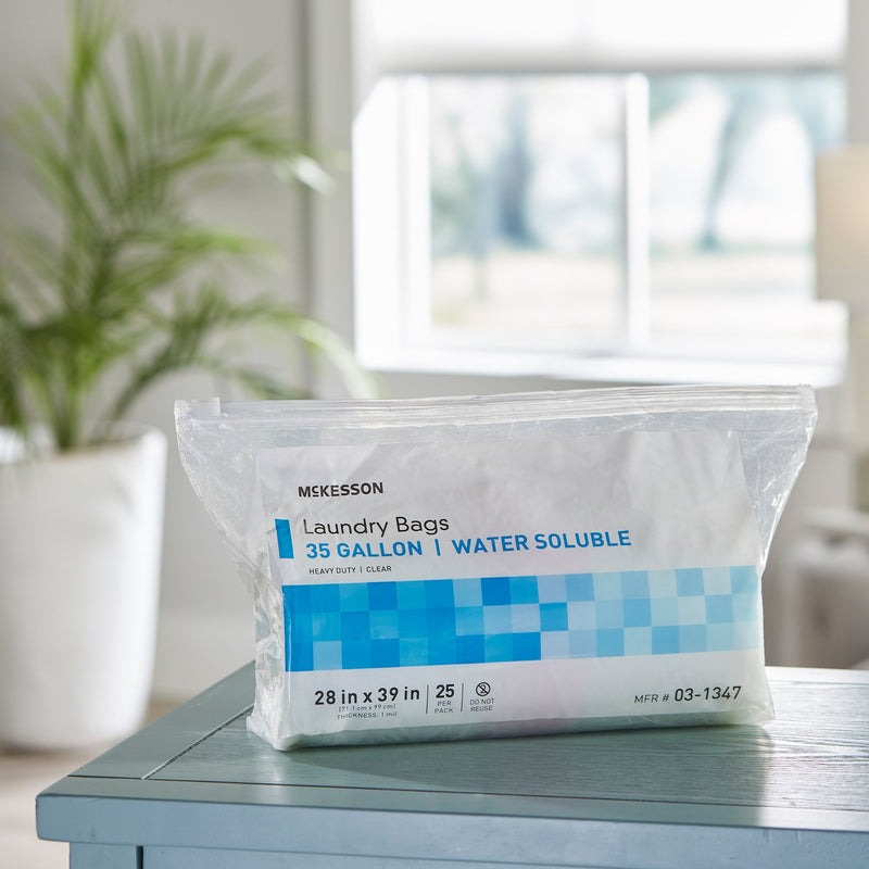 McKesson Hot Water Soluble Laundry Hamper Bag 30 to 35 gal. 28 X 39 Inch Disposable (1147894_PK) 25/PK