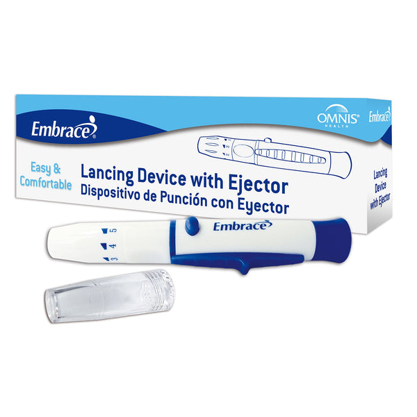 Embrace® Lancing Device Self Destructive Mechanism Push Button Activation Finger (1169448_BX) 1/BX