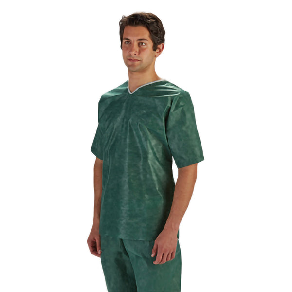 Barrier® Scrub Shirt Medium Green 3 Pockets Short Sleeve Unisex (549312_CS) 48/CS