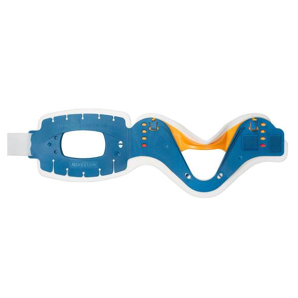 McKesson Rigid Cervical Collar Preformed Adult One Size Fits Most One-Piece / Trachea Opening Adjustable Neck Circumference (1220096_BG) 1/BG