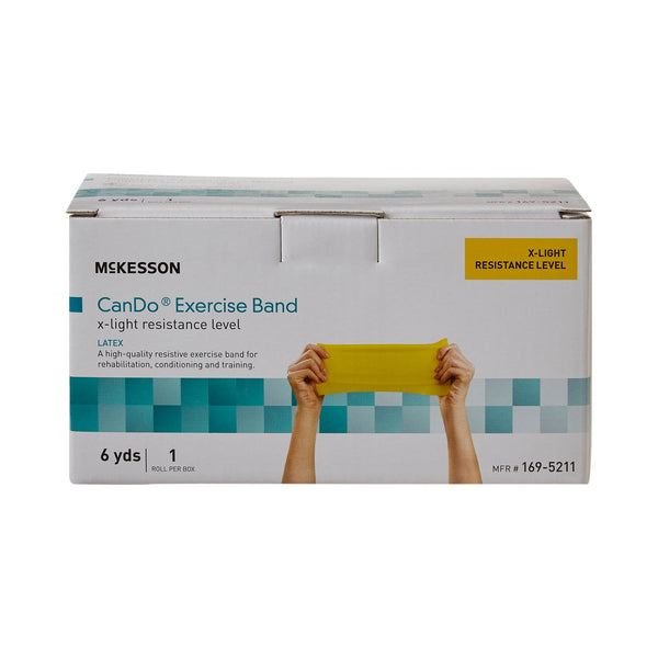 McKesson CanDo® Exercise Resistance Band Yellow 5 Inch X 6 Yard X-Light Resistance (1073317_EA) 1/EA