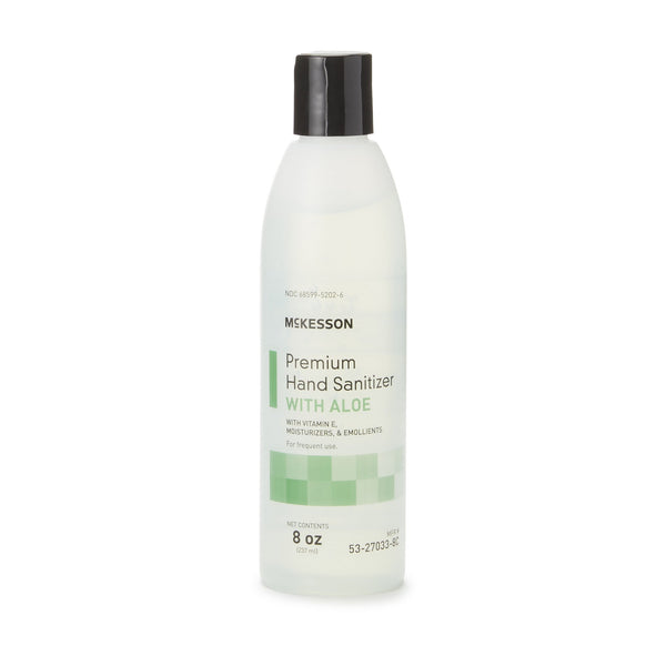 McKesson Premium Hand Sanitizer with Aloe 8 oz. Ethyl Alcohol Gel Bottle (1162514_CS) 48/CS