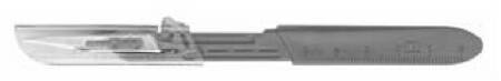 Bard-Parker™ Safety Scalpel Conventional No. 11 Stainless Steel / Plastic Nonslip Grip Handle with Centimeter Scale Sterile Disposable (419877_EA) 1/EA