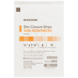 McKesson Skin Closure Strip 1/4 X 1-1/2 Inch Nonwoven Material Flexible Strip Tan (876301_CS) 200/CS