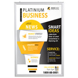 Portable 1.77" Snap Frame Poster size 40"x60"Silver with white backing and Pet cover (UCN455NP46X2000) Each