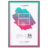 Portable 1.25" Snap Frame Poster size 40"x60"Black with white backing and Pet cover (UCN325BP46X2000) Each