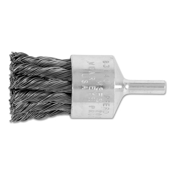 Straight Cup Knot End Brushes, Carbon Steel, 1" x 0.02" (419-83140) Each