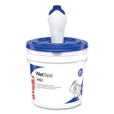 Kimberly-Clark Kimtech Prep™ Wipes for the WetTask™ Wiping System, White, 6 in W x 12 in L, 95 Sheets/Roll, Free Bucket, Hydroknit® Cloth (993-06001) 6 RL / CA
