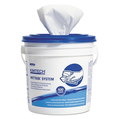 Kimberly-Clark Kimtech Prep™ Wipes for the WetTask™ Wiping System, White, 12 in W x 6 in L, 140 Sheets/Roll, Free Bucket, Meltblown Cloth (993-06411) 6 RL / CA