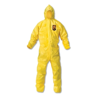 Ansell A70 Chemical Splash Protection Coveralls, Yellow, X-Large, Hood (412-09814) 12 EA / CA