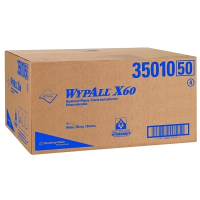 Kimberly-Clark WypAll® X60 Professional Towels, White, 20 in W x 43.7 in L, Flat Sheet, 100 Sheets per Pack/3 Packs per Box (993-35010) 3 PK / CA