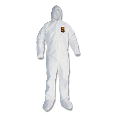 Kimberly-Clark KleenGuard™ A20 Breathable Particle Protection Coveralls, White, 4X-Large, ZF, EBWAHB (412-49127) 20 EA / CA